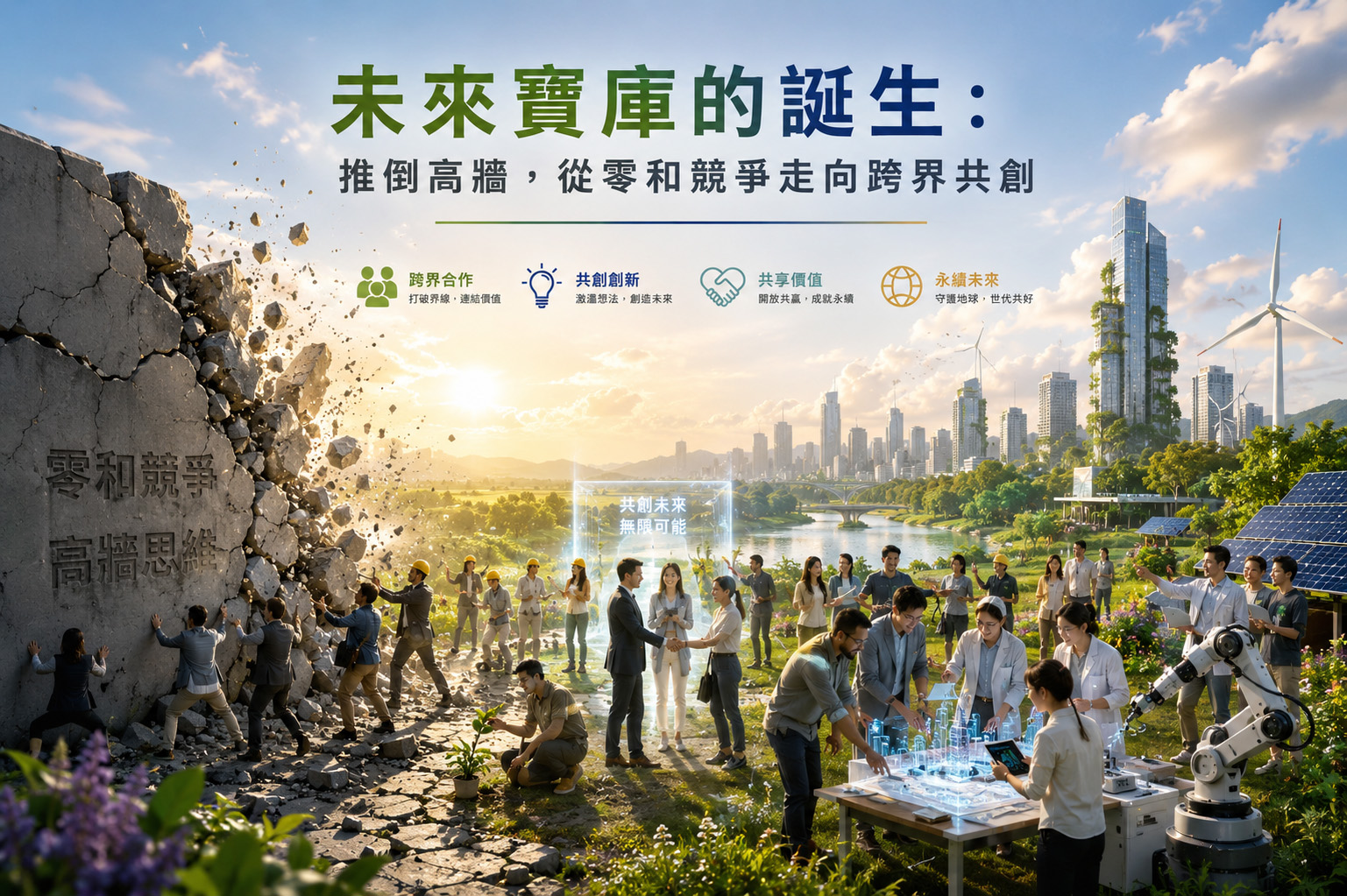 未來寶庫的誕生：推倒高牆，從零和競爭走向跨界共創代表圖
