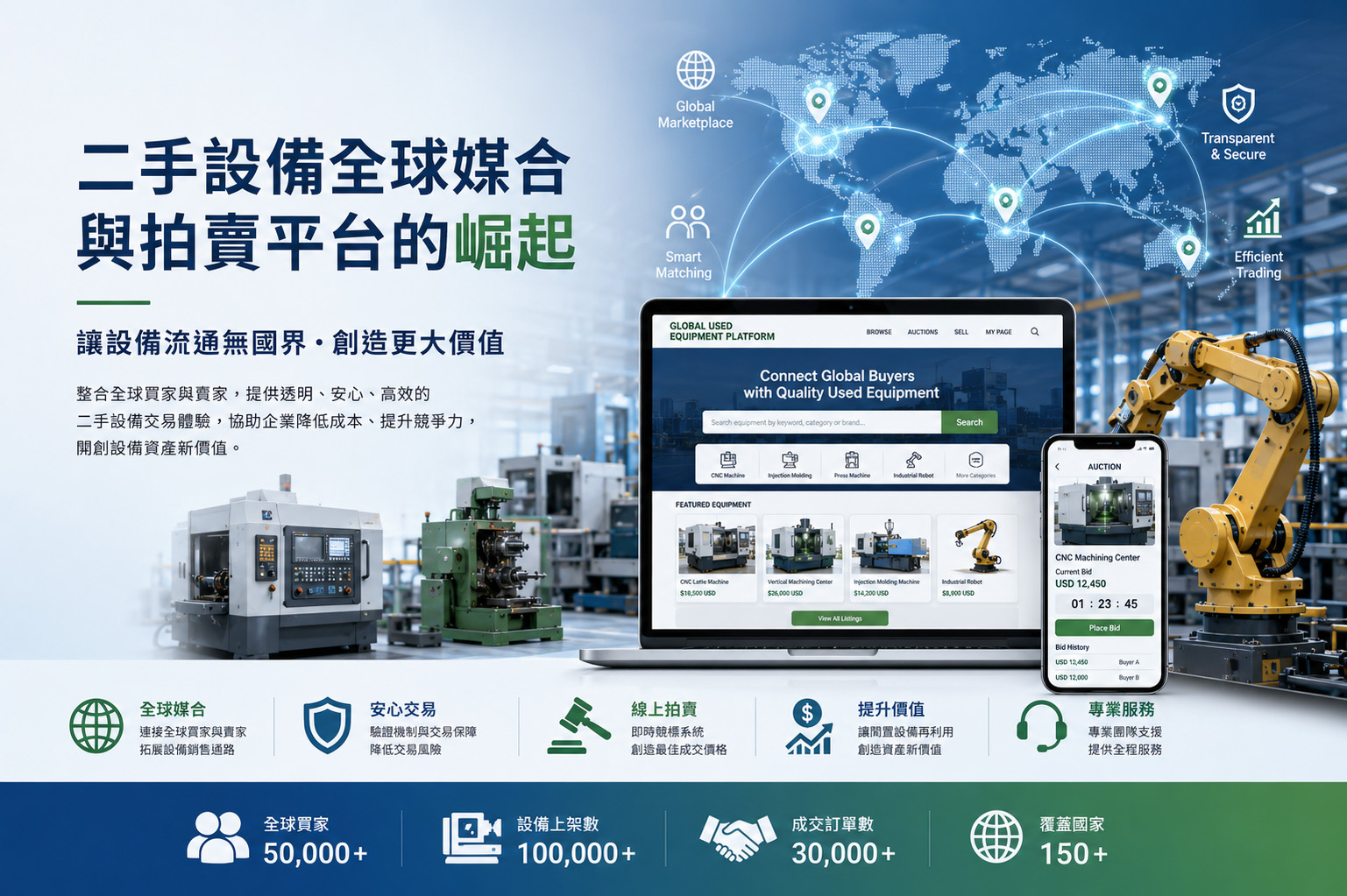 二手設備全球媒合與拍賣平台的崛起